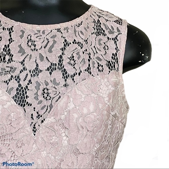 Lulus Blush Pink Lace Fitted Cocktail Shift Dress Sz Med - Picture 3 of 5